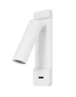Image of Lire LED Wall Reading Light Matt White 179lm 2700K