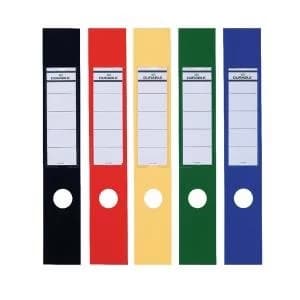 Image of Durable Ordofix Self-Adhesive File Spine Label, 60mm, Assorted, Pack