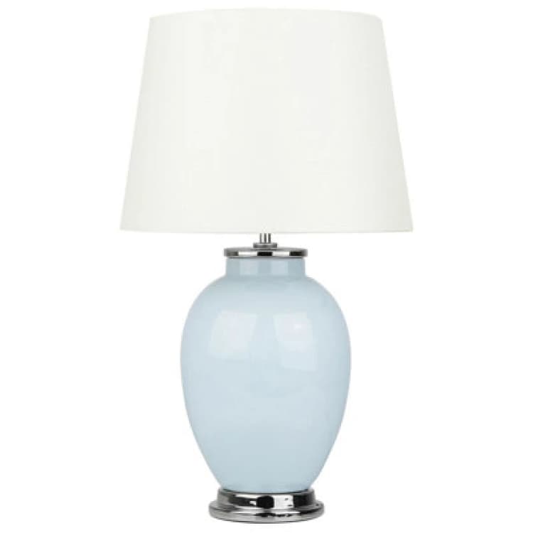 Image of Beliani Table Lamp Brenta Ceramic Light Blue