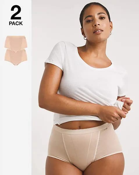 Image of Sloggi Sloggi 2Pack Control Maxi Briefs Skin Skin Female 12 CN84901