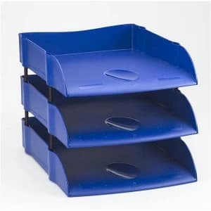 Image of Avery Desktop Range DR100 EcoFriendly Self Stacking Letter Tray Blue