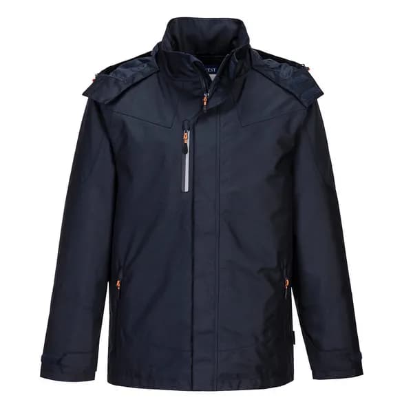 Image of Portwest Outcoach Mens Waterproof Jacket S555DNRM Colour: Dark Navy
