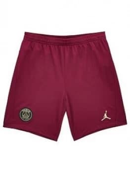 Image of Nike Youth PSG Jordan 2020/21 3rd Shorts, Green, Size Xs
