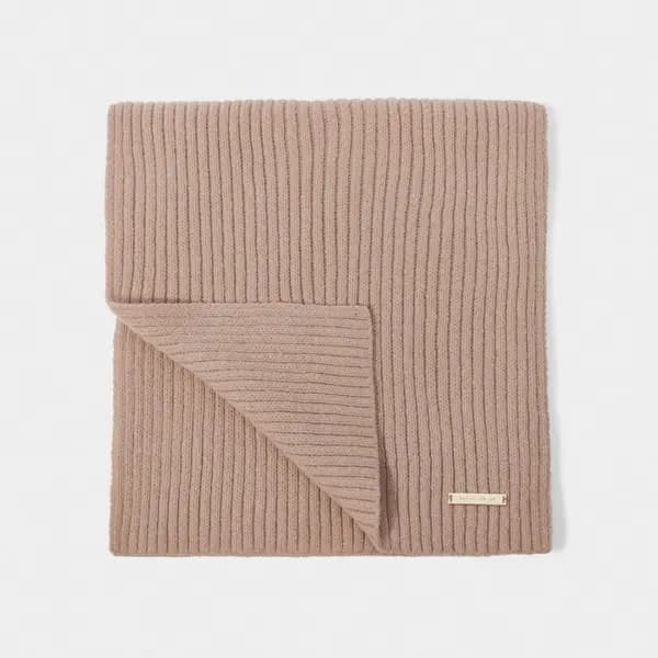 Image of Katie Loxton Brown Ribbed Knit Scarf KLS541
