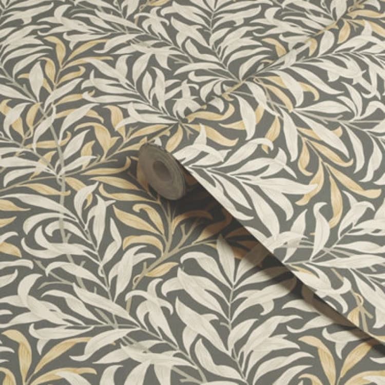Image of William Morris Gallery Collection Charcoal Willow Bough Smooth Wallpaper