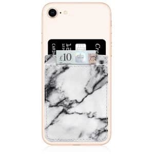 Image of iDecoz White Marble Phone Pocket