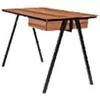 Image of Nautilus Designs Workstation Bdw/I201/Bk-Wn Walnut Black 1,200 (W) X 600 (D) X 730 (H) X 730 - 730 (H) Mm