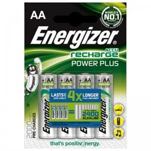 Image of Energizer Power Plus 2000mAh AA Rechargeable Batteries - 4 Pack