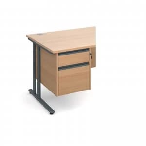 Image of Maestro 25 GL 2 Drawer Fixed Pedestal - Beech