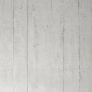 Image of Contour White Wood Effect Wallpaper 10m