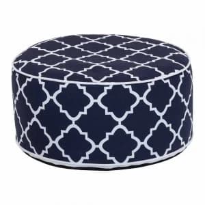 Image of Charles Bentley Outdoor Inflatable Foot Stool Navy Blue