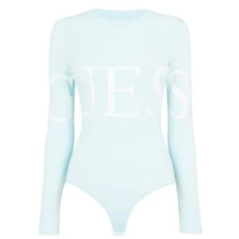 Image of Guess Logo Bodysuit - Blue