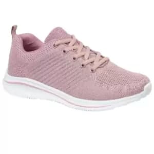 Image of Cipriata Womens/Ladies Leona Lightweight Memory Foam Trainer (7 UK) (Rose Pink Sparkle)