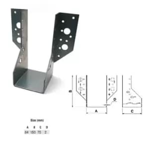 Image of Moderix Jiffy Timber Joist Hangers Decking Lofts Roofing Zinc Packs - Size 64 x