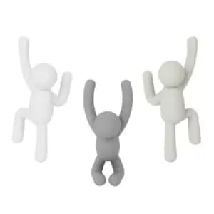 Image of Umbra Buddy Wall Coat Hooks - Greys (Set of 3)