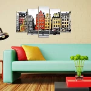 Image of 5M-54 Multicolor Decorative MDF Painting (5 Pieces)