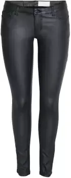 Image of Noisy May Allie low waist skinny coated Black jeans Jeans black
