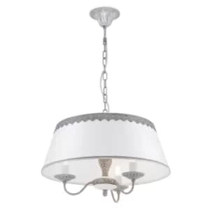 Image of Bouquet Pendant Grey with Shade, 3 Light, E14