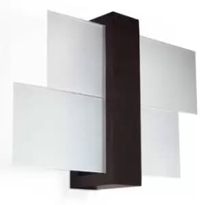 Image of Feniks 1 Light Flush Wall Light Black, E27
