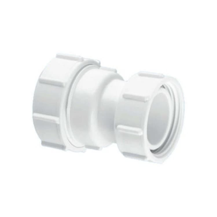 Image of McAlpine T29-LN 1.5" Straight Connector Multifit x BSP Coupling nut White