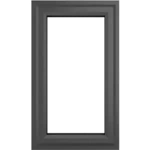 Image of Crystal Casement uPVC Window Left Hand Opening 610mm x 1040mm Clear Double Glazing /White in Grey