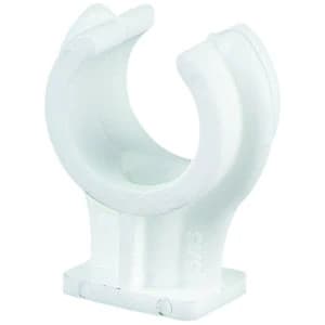 Image of Wickes White Plastic Pipe Clips - 15mm Pack of 5