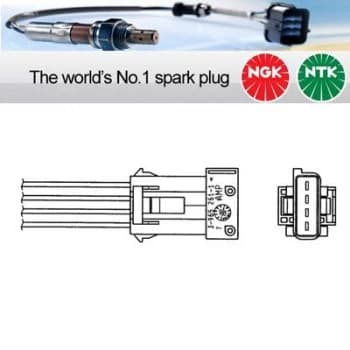 Image of 1x NGK NTK Oxygen O2 Lambda Sensor OZA341-PG8 OZA341PG8 (1816)