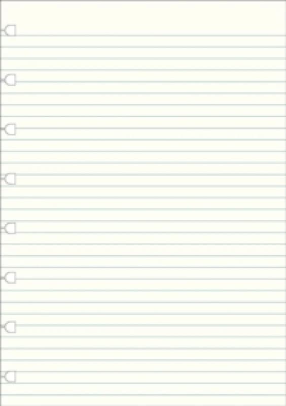 Image of Filofax A5 Notebook refill - ruled paper white Organizer