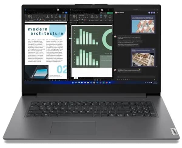 Image of Lenovo V17 G4 IRU Laptop, Intel Core i5-1335U, 8GB DDR4, 256GB PCIe SSD, 17.3" Full HD IPS, Intel UHD, Windows 11 Pro 83A20000UK
