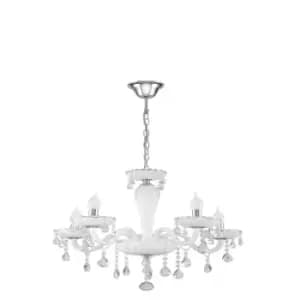 Image of Eglo White 5-light Chandelier