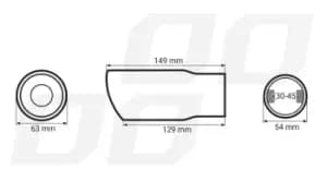 Image of AMiO Tailpipe 01311 Baffle, tailpipe