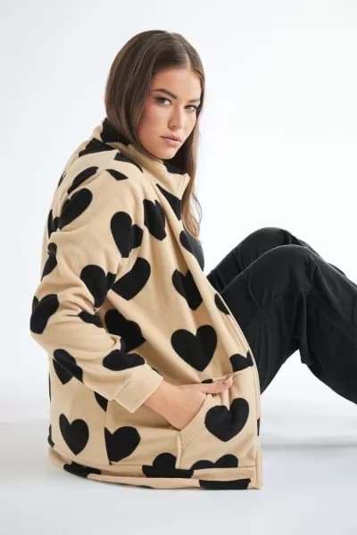 Image of Printed Zip Fleece