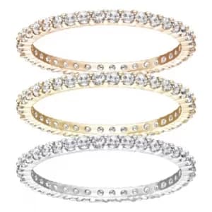 Image of Ladies Swarovski Two-tone steel/gold plate Size L.5 Vittorie Stack Ring 52