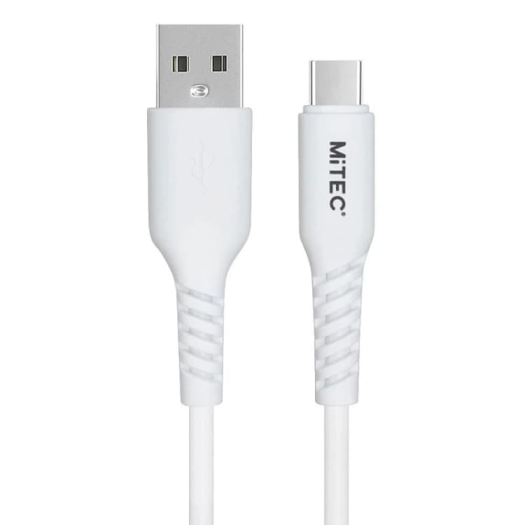 Image of MiTEC USB-A to USB-C 2M Cable White White One Size