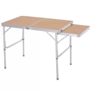 Image of Outsunny Aluminium Extendable Picnic Table - Natural