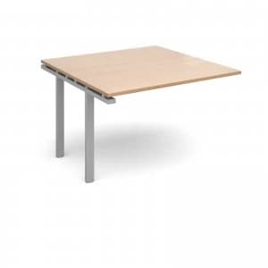 Image of Adapt II Boardroom Table Add On Unit 1200mm x 1200mm - Silver Frame b