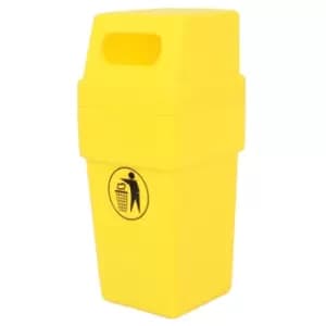 Image of Hooded red plastic litter bin 114 Litre capacity