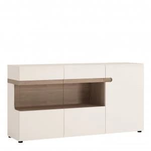 Image of Exton 3 Door Sideboard - White Gloss