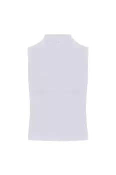 Image of High Neck Crop Sleeveless Vest Top