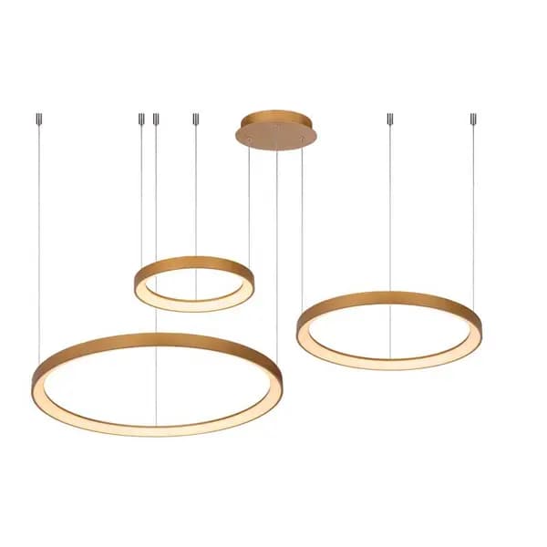 Image of Lucide Lucide Vidal 120W LED Single Pendant - Matt Gold