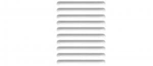 Image of Wickes Pull Door Handle - White Plastic 105mm Pack of 10