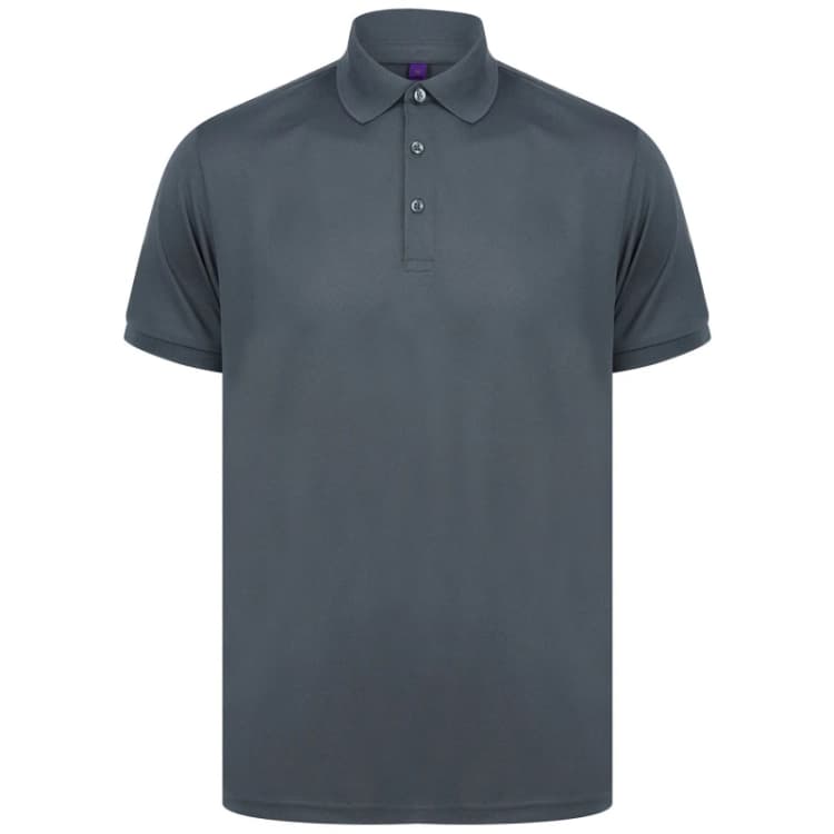 Image of Henbury Mens Polo Shirt in Charcoal Size: XS Charcoal Male XS