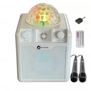 Image of N-Gear Disco Block 410 Bluetooth Speaker with Karaoke - White