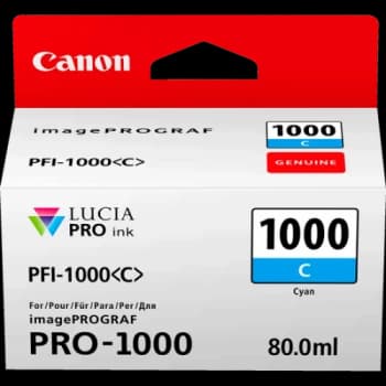 Image of Canon PFI1000 Cyan Ink Cartridge