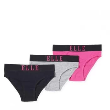Image of Elle Elle 3 Pack Briefs - Pink/Grey/Black