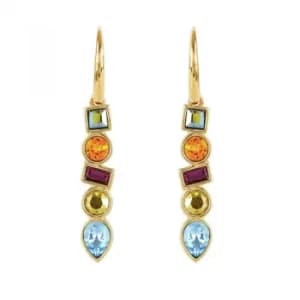 Image of Ladies Adore Gold Plated Mixed Crystal Earrings