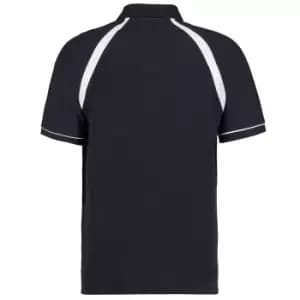 Image of Kustom Kit Oak Hill Mens Short Sleeve Polo Shirt (M) (Navy/White)