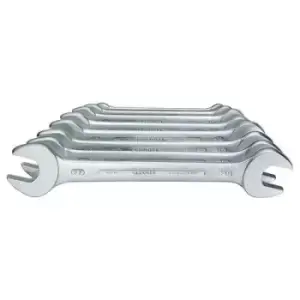 Image of Gedore 6077380 Double-ended open ring spanner set 8 Piece 6 - 17mm DIN 3110