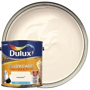Image of Dulux Easycare Washable & Tough Ivory Lace Matt Emulsion Paint 2.5L