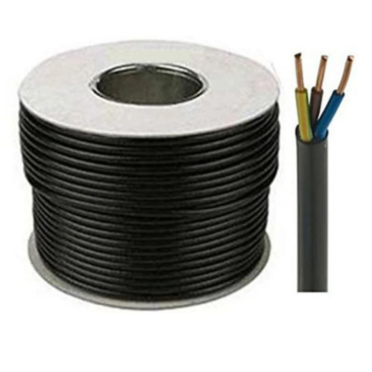 Image of PX 0.75mm 3C 3183TRS Black Rubber Flex - 100m
